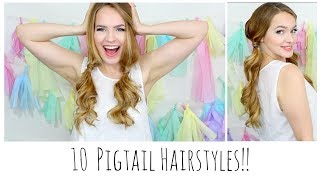 10 Easy Pigtails Youll Love [upl. by Launce665]