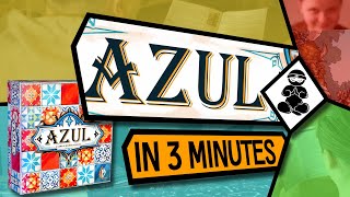 Azul  How to Play in 3 minutes  BoardgameNinja  Kiesling  Plan B Games [upl. by Bock996]