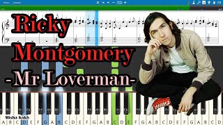 Ricky Montgomery  Mr Loverman Piano Tutorial  Sheets  MIDI Synthesia [upl. by Harli]