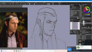 Lord Elrond fragmentary speed sketch [upl. by Trinia]