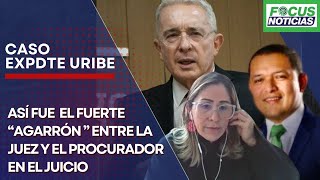 Así Fue El fuerte AGARRÓN De la JUEZ y PROCURADOR Durante AUDIENCIA de JUICIO de ÁLVARO URIBE Fo [upl. by Lerim]