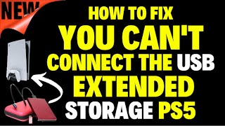 How to Fix You Cant Connect the USB Extended Storage PS5 [upl. by Ateloj]