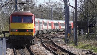 Trains at Gordon Hill  ECML  24319 ECML Diverts  Tone [upl. by Bowerman]