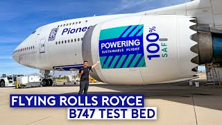 Flying the Rolls Royce B747 Test Bed  An Experimental Flight with 100 SAF [upl. by Iraj]