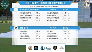 CCC DIV 1 v Gympie Gold DIVISION 1 [upl. by Giark]