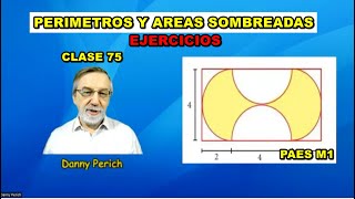 PAES 75 Ejercicios Perimetros y areas sombreadas [upl. by Anividul933]