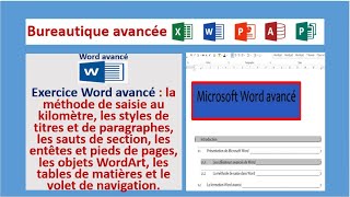 Exercice Word avancé  saisie au kilomètre styles sections colonnes tables de matières WordArt [upl. by Xer523]