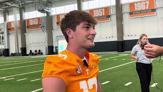 Tennessee QB Jake Merklinger Vol Football Media Day Press Conference [upl. by Hsoj]