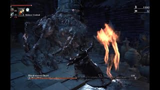 Bloodborne boss battle  Blood Starved Btch Beast [upl. by Sassan663]