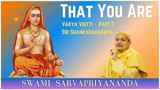 That You Are  Vakya Vritti  Part 5  Swami Sarvapriyananda [upl. by Egiap615]