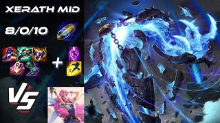 MID Xerath vs Seraphine  EU Grandmaster Patch 1421 [upl. by Edina]