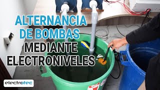 ¿Cómo realizar una ALTERNANCIA DE DOS BOMBAS mediante ELECTRONIVELES  Presión Constante [upl. by Binny498]