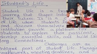 student life 🌸 paragraph ✨ essay 🌸students [upl. by Arriec]