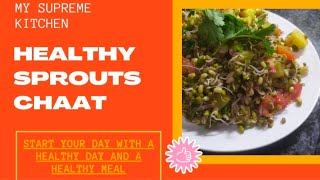 Sprouts Chaat ll green gram recipe ll Moong Dal recipe chaatrecipe sproutssaladrecipe [upl. by Eatnuahs]