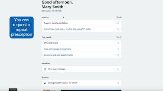 The NHS account homepage [upl. by Grania]