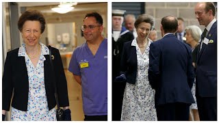 Princess Anne steps out at Worcestershire Hospital to meet staff [upl. by Alywt265]