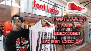 MUST SEE FOOTLOCKER CAUGHT BACKDOORING JORDAN 11quotWIN LIKE 96quot [upl. by Siskind]