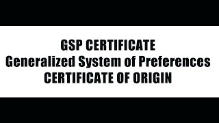 GSP CERTIFICATE MEANING amp FORMAT [upl. by Ennovoj443]