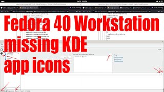 Fedora 40 Workstation how to fix missing icons in KDE apps  April 2024  b82c6acd [upl. by Lynda]