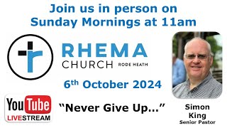 Rhema Church Live Sunday Service  06102024  quotNever Give Upquot Including Communion [upl. by Spike]