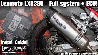 Lexmoto LXR380 Lextek Exhaust system  ECU Install Guide [upl. by Arnon358]