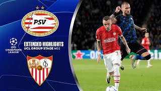 PSV vs Sevilla Extended Highlights  UCL Group Stage MD 2  CBS Sports Golazo [upl. by Roz]