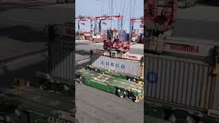 Automated Guided Vehicle in Seaport Terminal TheLogisticsTV shipping container vehicle truck [upl. by Oeflein744]