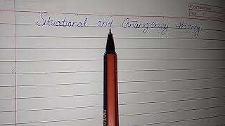 Situational and contingency theory leadership theory [upl. by Rufina]