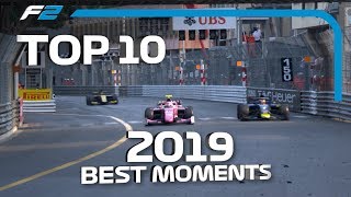 Top 10 Moments  2019 FIA Formula 2 Season [upl. by Siclari]