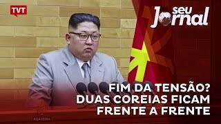 Fim da tensão Duas Coreias ficam frente a frente [upl. by Earehs803]