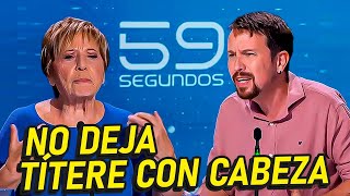 PABLO IGLESIAS NO DEJA TÍTERE CON CABEZA EN 59 SEGUNDOS [upl. by Atiuqrehs989]