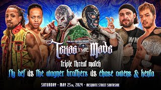 Kenta amp Chase Owens vs The Wagner Brothers vs Fly Def FULL MATCH TWC Tag Championship  TX MADE [upl. by Hisbe]