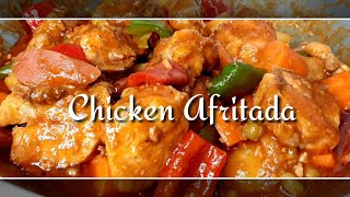 CHICKEN AFRITADA  HOW TO COOK CHICKEN AFRITADA  SIMPLE AND EASY RECIPE  afritadangmanok [upl. by Nosnor]