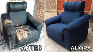 TAPIZADO DE SILLON RECLINABLE de Vinil a Tela [upl. by Chara]