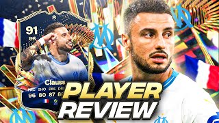 91 TOTS LIVE CLAUSS PLAYER REVIEW  FC 24 Ultimate Team [upl. by Einoj]