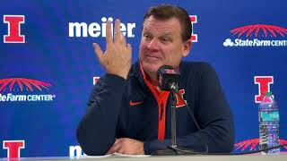 Oakland postgame Illini coach Brad Underwood press conference [upl. by Anahahs]