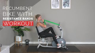 Recumbent Bike With Resistance Bands Workout [upl. by Emanuela]