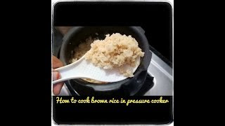 How to cook brown rice in pressure cooker  how to cook perfect brown rice in pressure cooker [upl. by Oratnek]