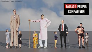 TALLEST People HEIGHT Comparison 3d Animation comparison [upl. by Wilber]