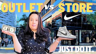 NIKE DIFERENCIAS entre la TIENDA regular y el OUTLET [upl. by Adalia]