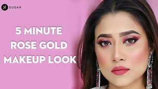 Rose Gold Makeup Tutorial  Step by Step Makeup Tutorial  SUGAR Cosmetics [upl. by Annavas732]