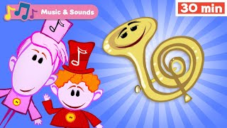 The Notekins  Learn Musical Instruments for Kids  Early Learning Videos  French Horn  Tuba [upl. by Nolak965]