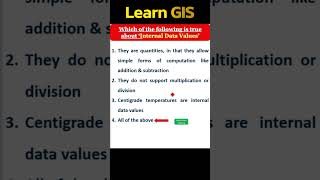 What are Discrete or Internal Data Values In GIS MCQ SHORTS in HINDI URDU [upl. by Choo]
