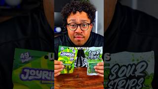 JOYRIDE VS SOUR STRIPS 😬sourcandy sour candyreview candy shorts [upl. by Fabrianne]