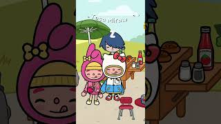 Melody And Hello kitty Experiment 😱😡 tocaboca tocalifeworld shorts [upl. by Nnylamme]