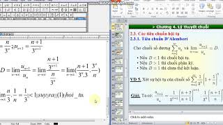 Tiêu chuẩn Dalembert amp Cauchy [upl. by Catherine]