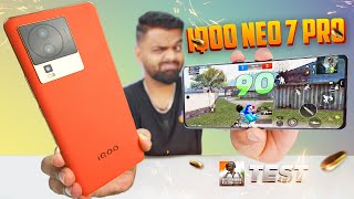 iQOO Neo 7 Pro  90 FPS PUBG Test with FPS 🔥 Overheat amp Battery Drain 🤐 [upl. by Anilek682]