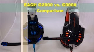 EACH G2000 vs G9000 Gaming Headset [upl. by Ceil]