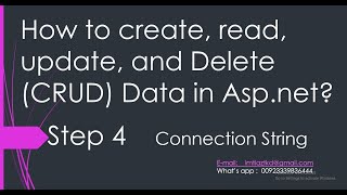 how to make connection string in webconfig in asp net [upl. by Alburga947]