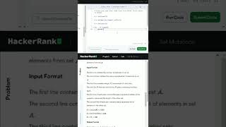 Hackerrank  Python  Sets  Set Mutation coding hackerranksolutions codehacker maths code [upl. by Gaelan878]